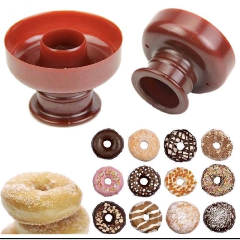 3 pcs Cetakan Donat Besar Sedang Kecil/Bahan Plastik Cetakan Kue Donat/Donut