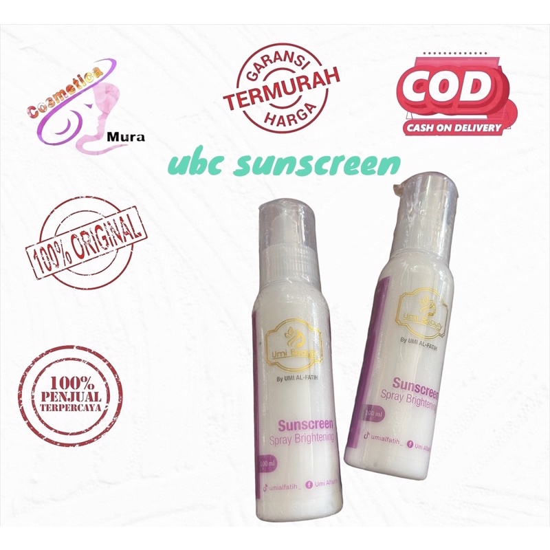 UBC sunscreen brightening spray - umi al fatih sunscreen spray brightening