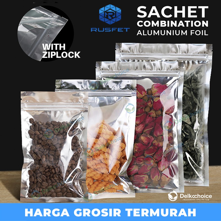 PLASTIK KEMASAN TRANSMETZ ZIPLOCK SACHET SASET BAG CLEAR METALIZING