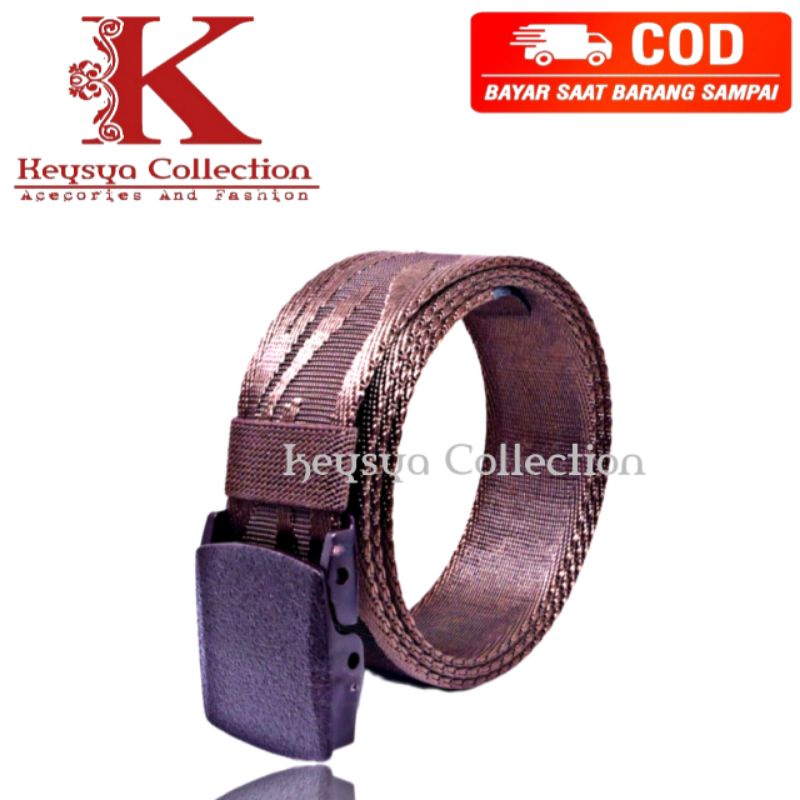 ikat pinggang pria kanvas nylon sabuk pria metal anti detector