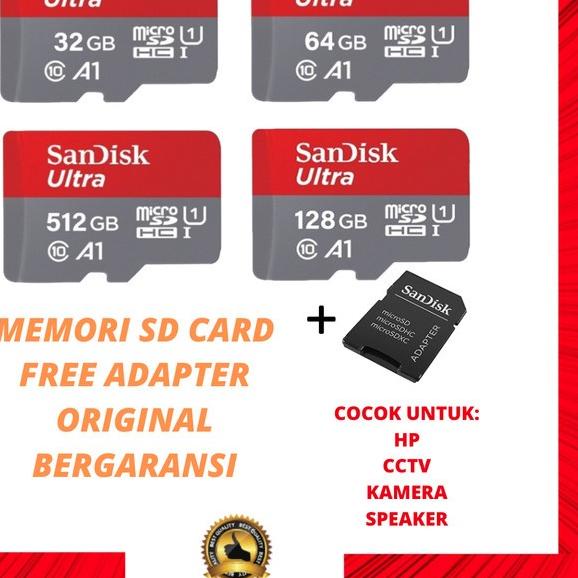 ULTRA SANDISK 128 256 64 GB MEMORI PENYIMPANAN KARTU MEMORY SD CARD - 32 gb