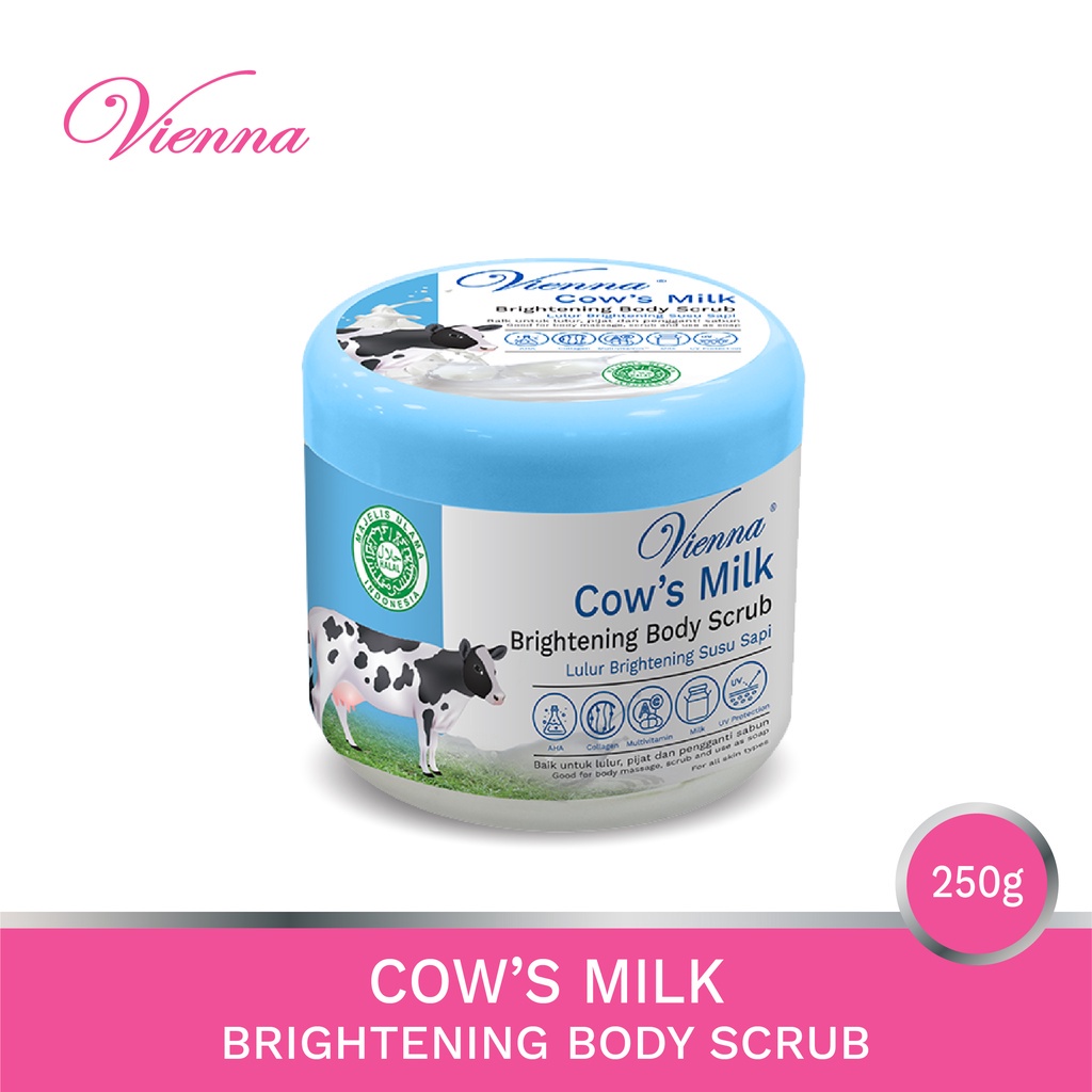 Vienna Body Scrub Cow Milk Lulur Susu Sapi - 250gr