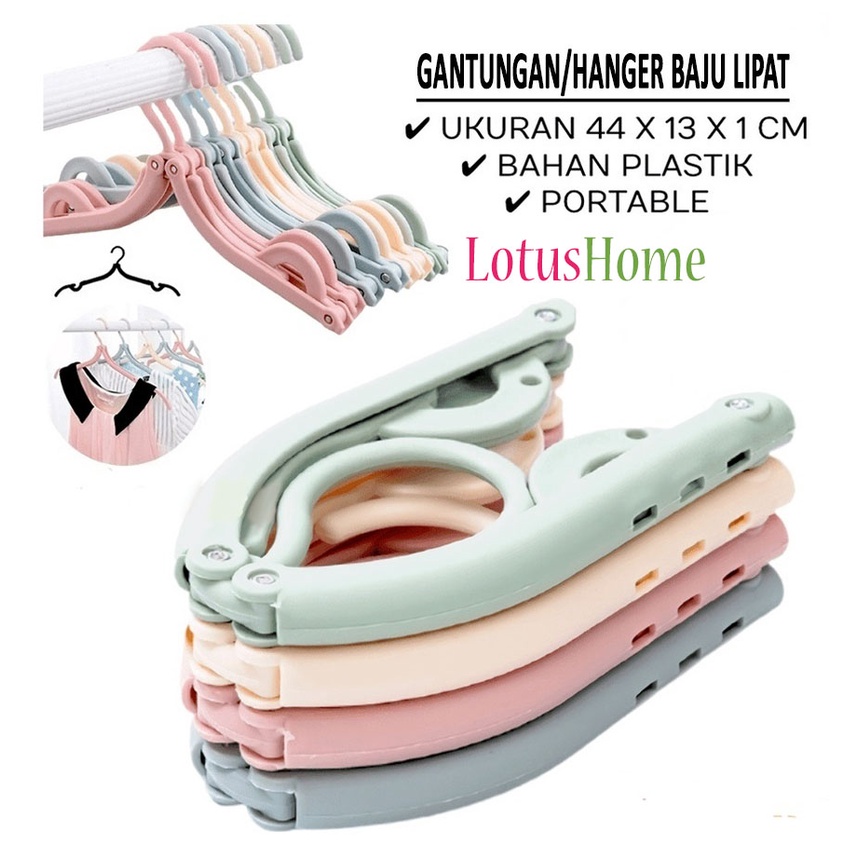 GANTUNGAN BAJU LIPAT SERBAGUNA / HANGER LIPAT MAGIC PORTABLE TRAVEL / HANGER PORTABLE / HANGER BAJU LIPAT KAOS KAKI BRA KUTANG / MAGIC HANGER