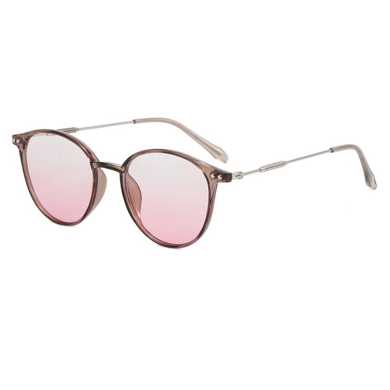 Papaozhu Trendy Selebriti Cyber Bingkai Bulat Kecantikan Blush Eyeglasses Untuk Wanita Perempuan Chic Makeup Eyewear Outdoor Fashion Glasses Ornaments