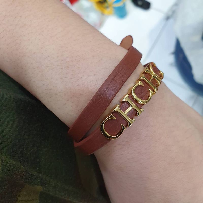 Gelang kulit lilit CH4N3L  /Gelang branded wanita kualitas import 0787w