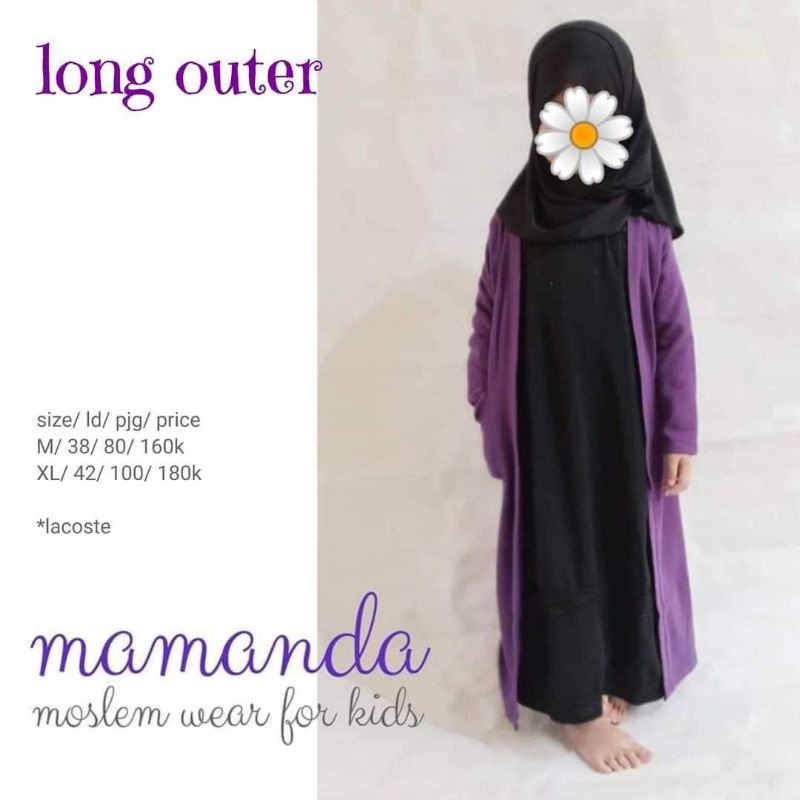 Kids mamanda anak perempuan long outer