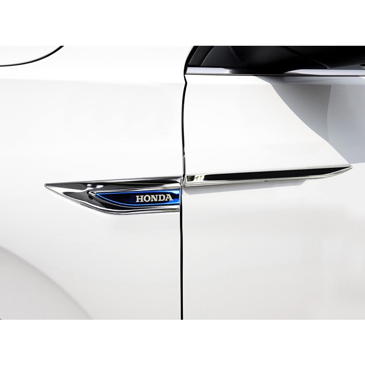 Stiker Label Samping Fender Mobil Honda City Civic Jazz Accord HRV HR-V BR-V CRV Brio Bahan Stainless Steel