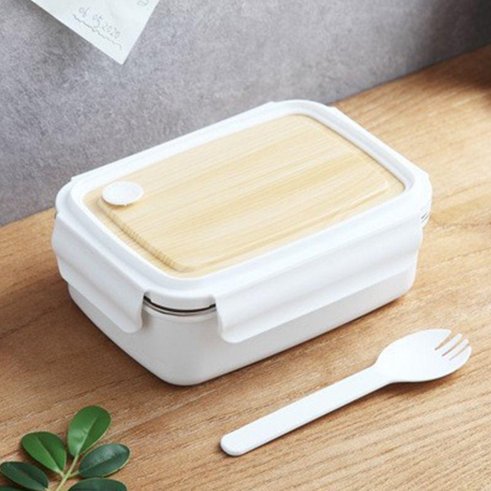 Preva Lunch Box Microwavable Rectangle Grid Untuk Pelajar Pekerja Kantor Wadah Makanan