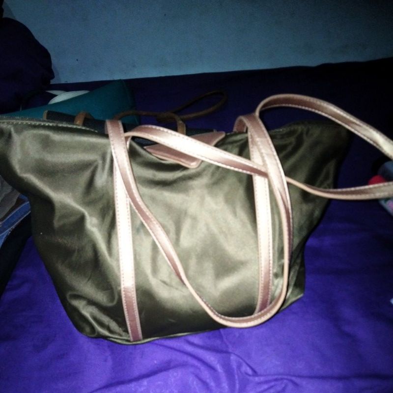 Tote nylon mix kulit