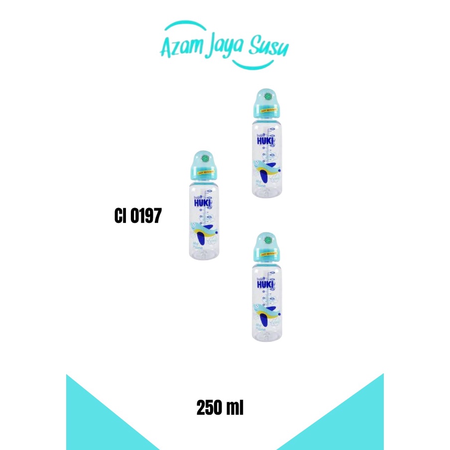 HUKI BOTOL STANDAR DOT BULAT 250ML BABYQU