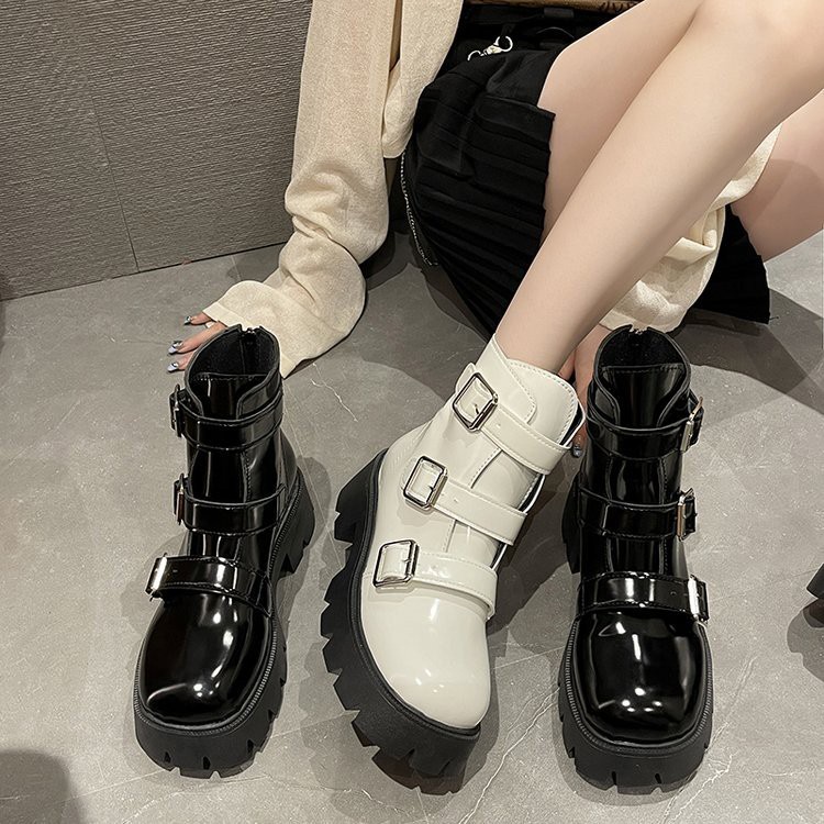 AVANCEID 1950 Sepatu Sneakers Boots Wanita Docmart Putih Hitam Import