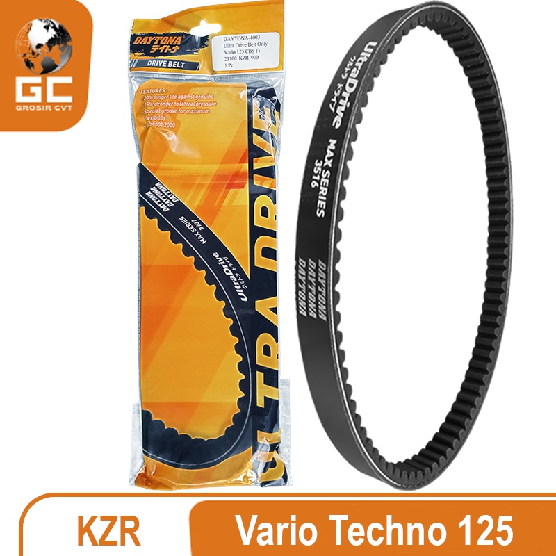 Vanbelt Fanbelt Vario Techno 125 CBS FI ESP Daytona Ultra Drive Belt 4003 3516