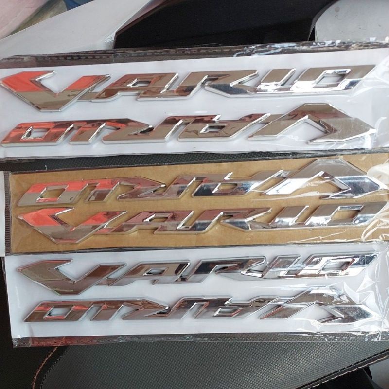 emblem vario wrna chrome non ori minus jual murah