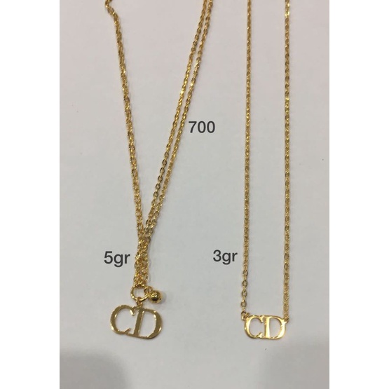 kalung model brand CD elegant emas asli