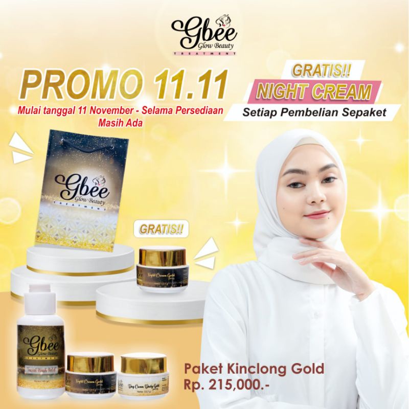 Gbee Glow Skincare Pekalongan Paket Gbee Kinclong Gold