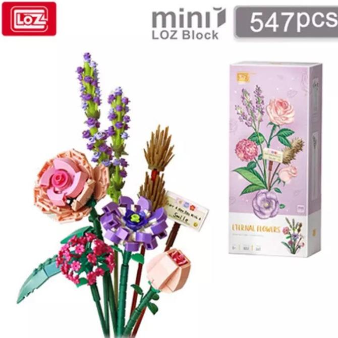 TERBARU LOZ BLOCK FLOWER BOUQUET DECORATION 1657 LIMITED EDITION