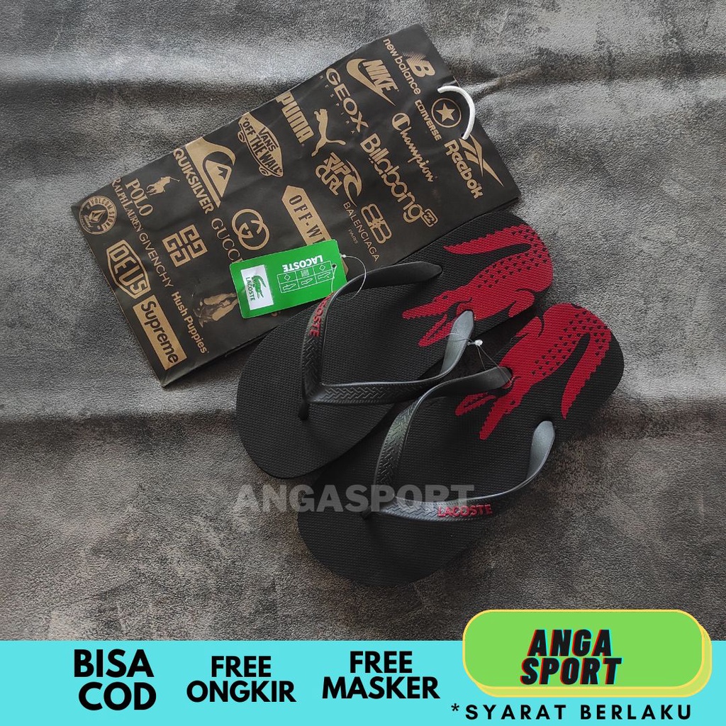 SANDAL JEPIT PRIA LACOSTE PREMIUM / SANDAL JEPIT DISTRO KASUAL TERMURAH / SENDAL SURFING TERBARU / SANDAL JEPIT COWOK KEREN