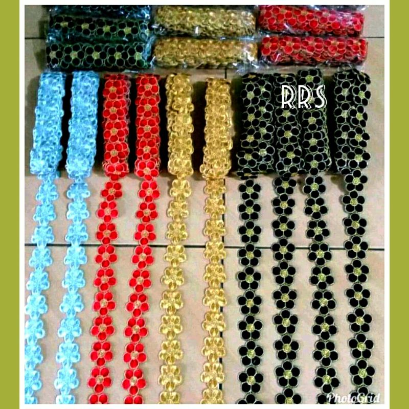 renda roll melati / renda bordir pinggiran / renda meteran / bodir tabur