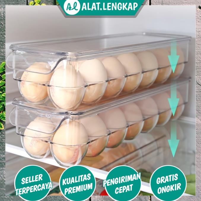 MAGO - Tempat Penyimpanan Telur Akrilik Kontainer Box Kulkas