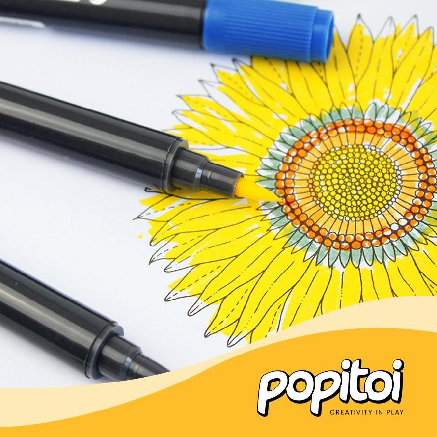 

㊠ STA Aquarelle Water Color Dual Tip Brush Pen non Joyko kuas cat air ヘ