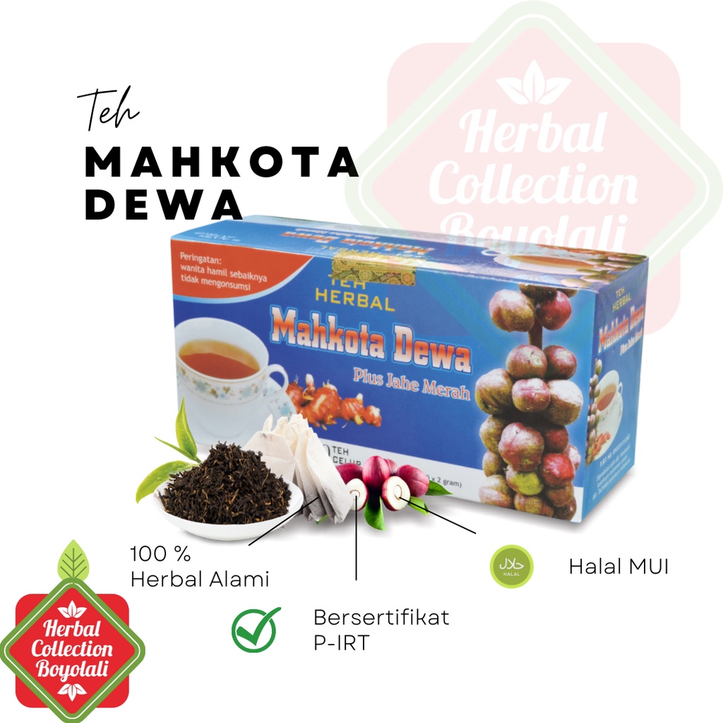 

Teh Herbal Mahkota Dewa Tazakka isi 20 Kantung Teh Celup Herbal alami untuk rematik dan Asam Urat BPOM Teh Herbal Mahkota Dewa untuk meredakan Pegal linu