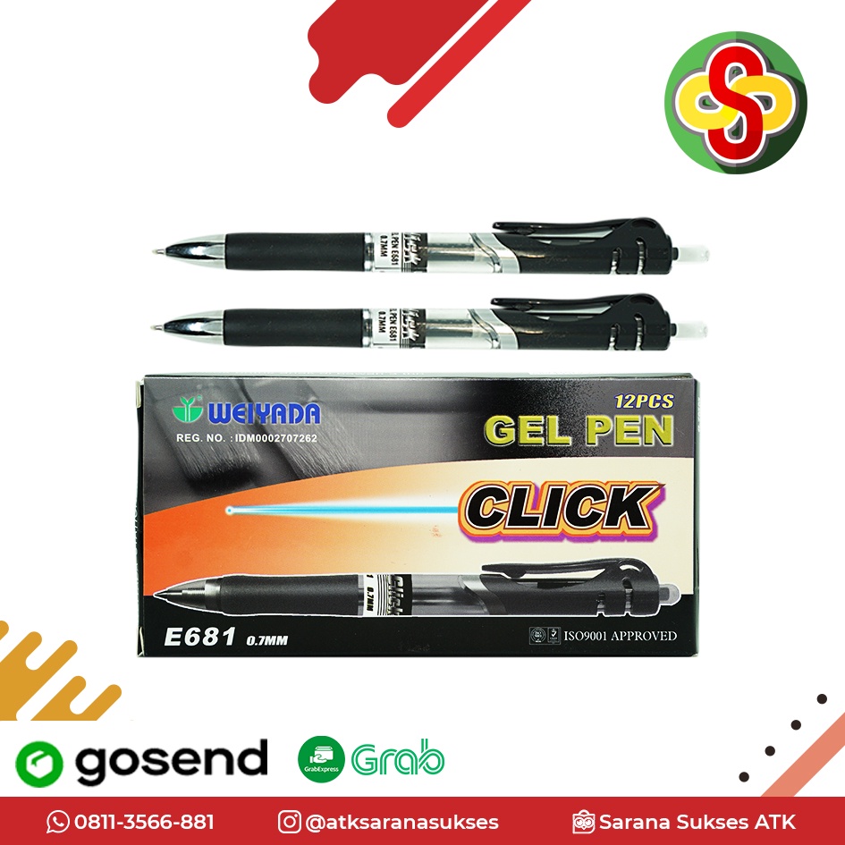 Pulpen Gel Cetek Weiyada E681 0.7 mm