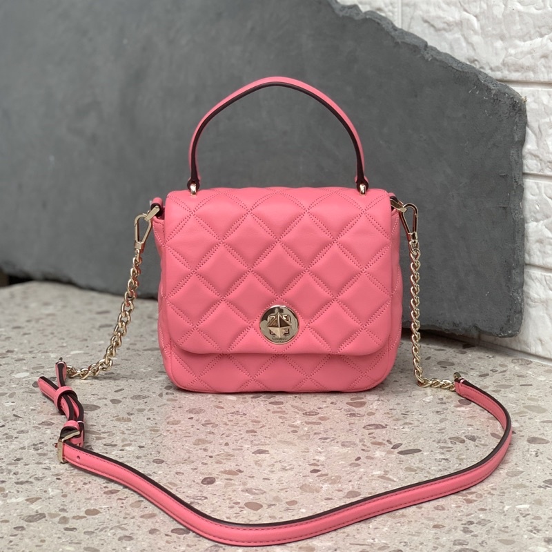 KS NATALIA SQUARE SMOOTH QUILTED CROSSBODY