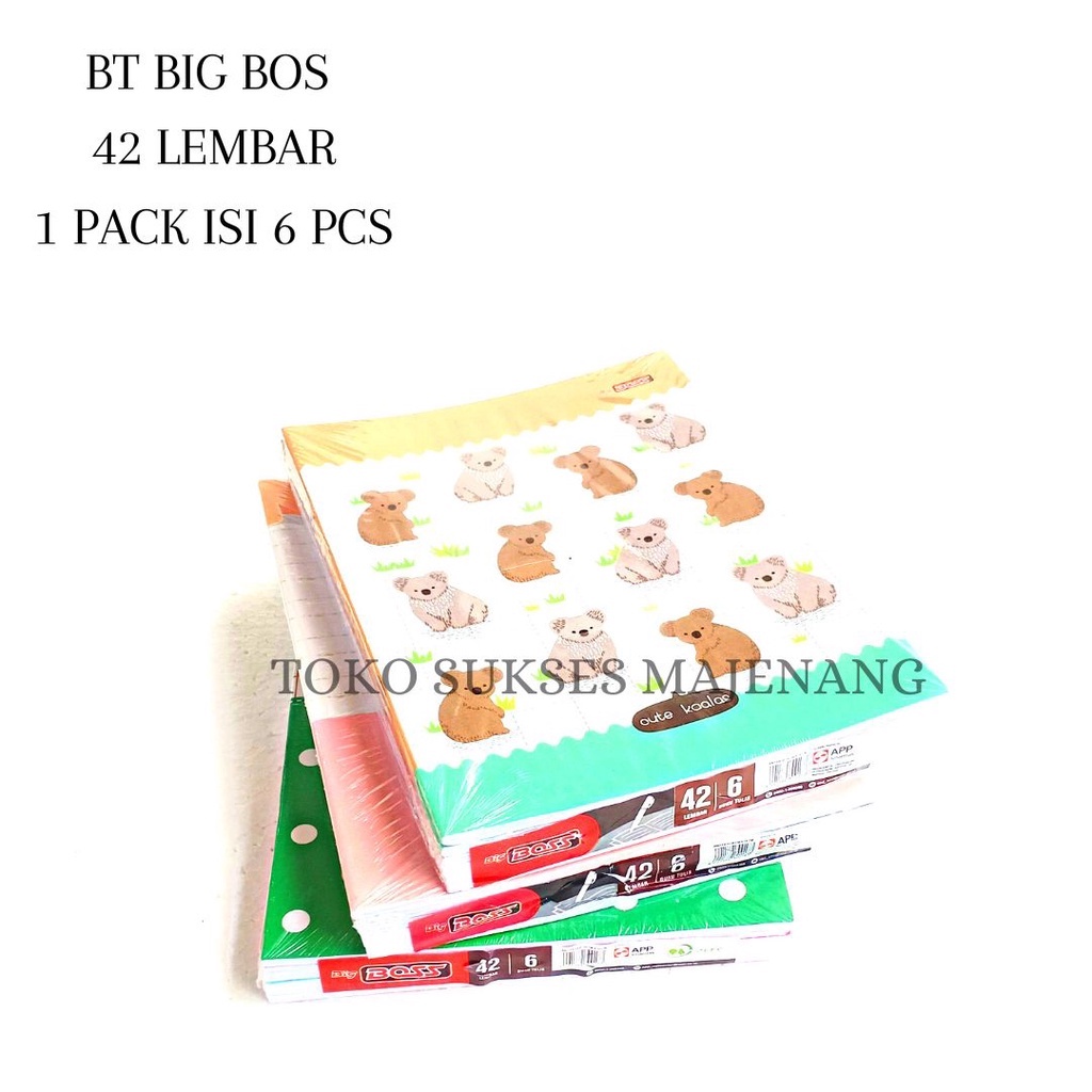 

BUKU TULIS BIGBOSS 42 LEMBAR ISI 6 PCS