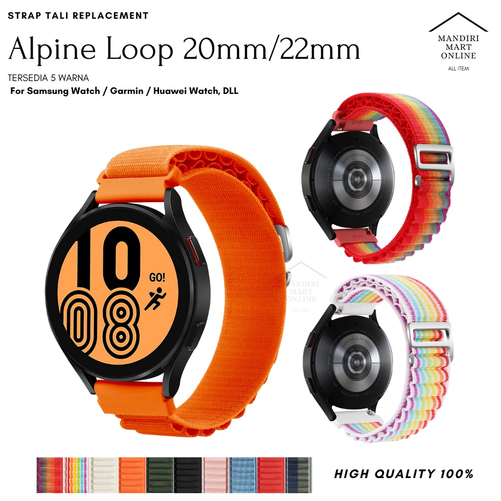 Strap Samsung Watch Alpine Loop Nylon 22mm / 20mm Tali Pengganti Garmin Watch / Huawei Watch