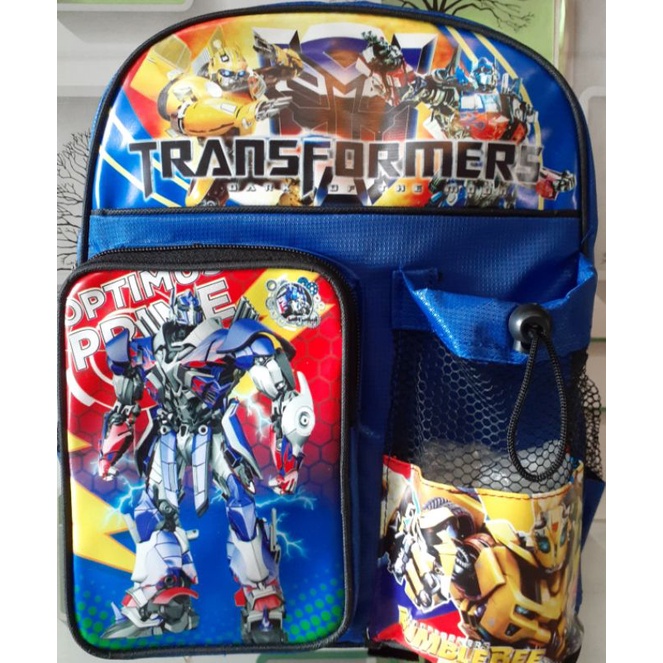 Tas Ransel Tk Paud Laki Laki Spiderman Transformers Tobot Captain Amerika Mega Tron / Tas Karakter Anak