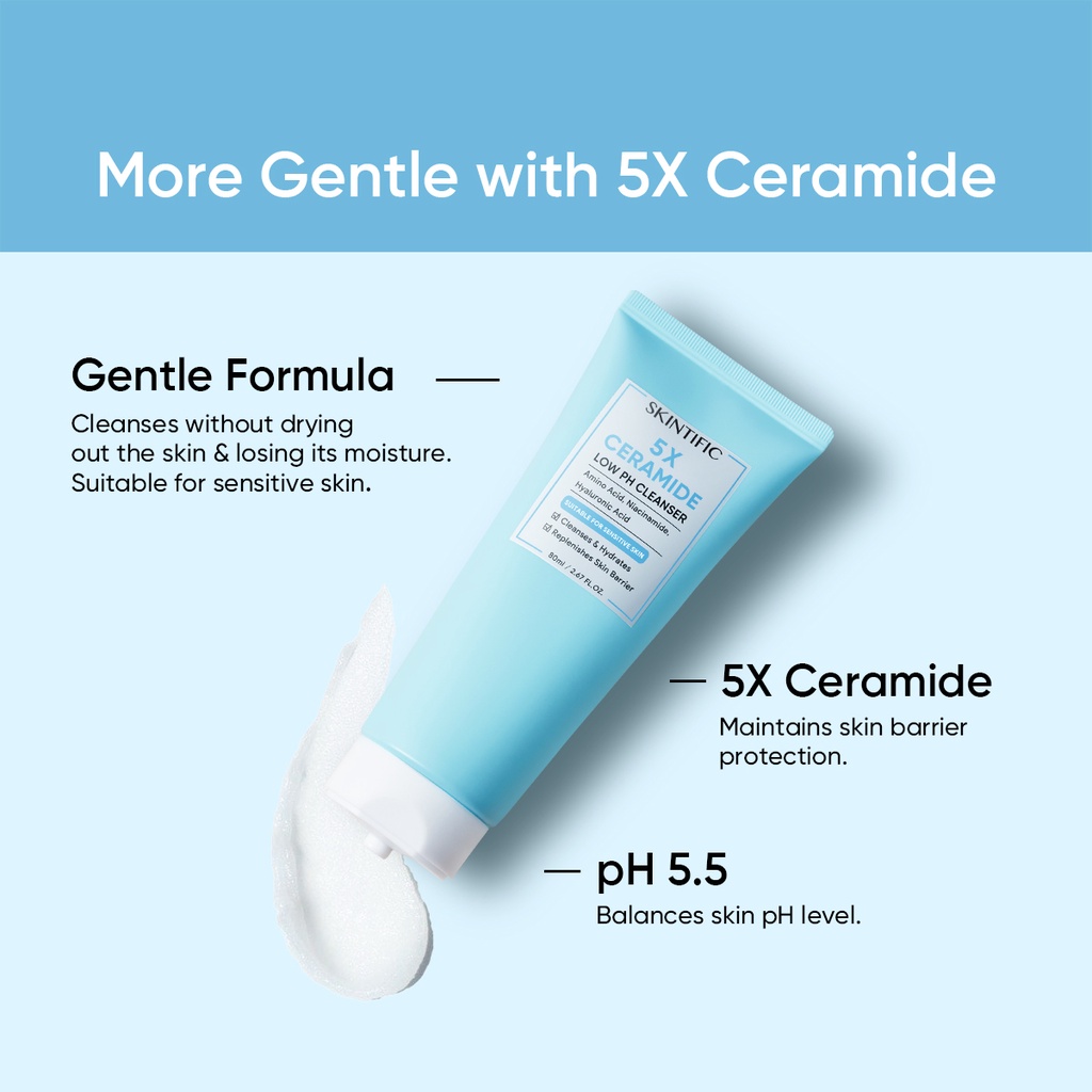 Skintific - 5x Ceramide Low Ph Facial Cleanser Travel Size (15 ml)