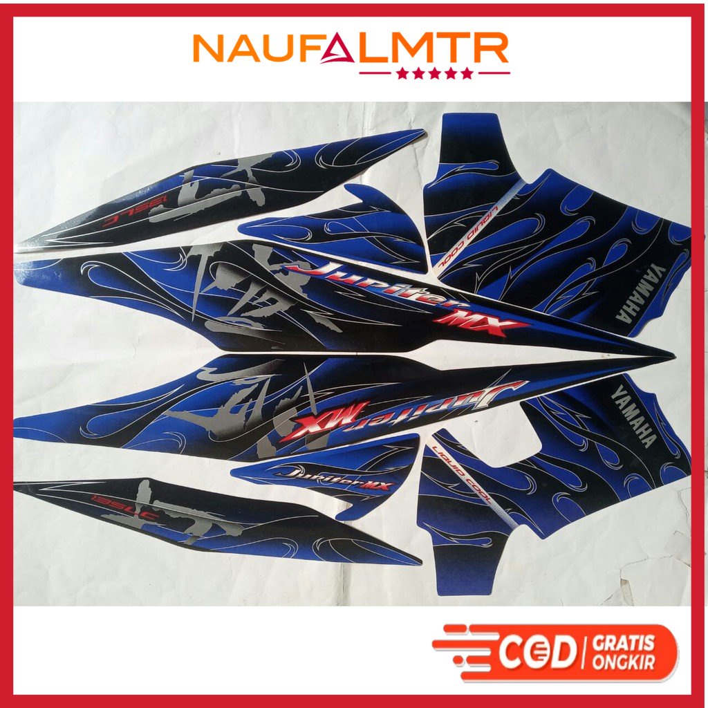 stiker striping yamaha jupiter mx 135 2008 biru