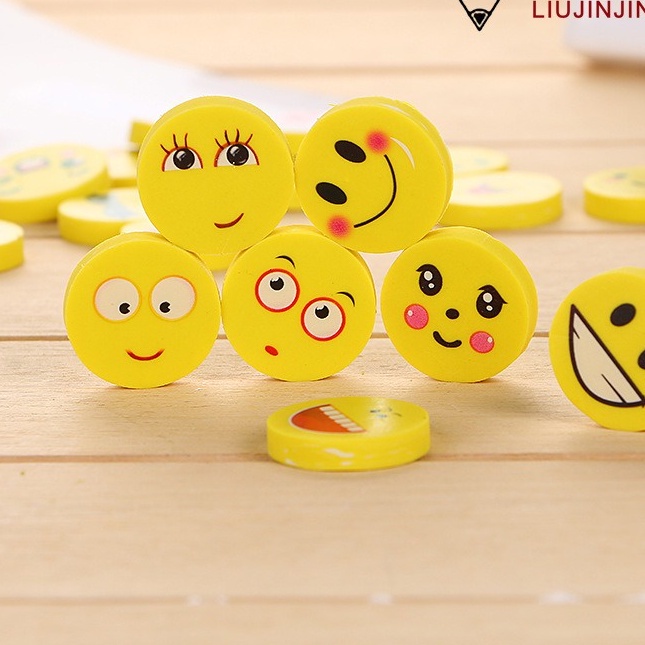 Penghapus Bentuk Emoji Smile Mini Perlengkapan Alat Tulis Anak ST0014