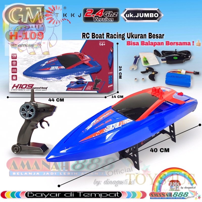 Toys4Us - GM RC Boat Racing Ukuran JUMBO Bisa Balapan Bersama Kapal Remote Control 2.4GHz Super Spee