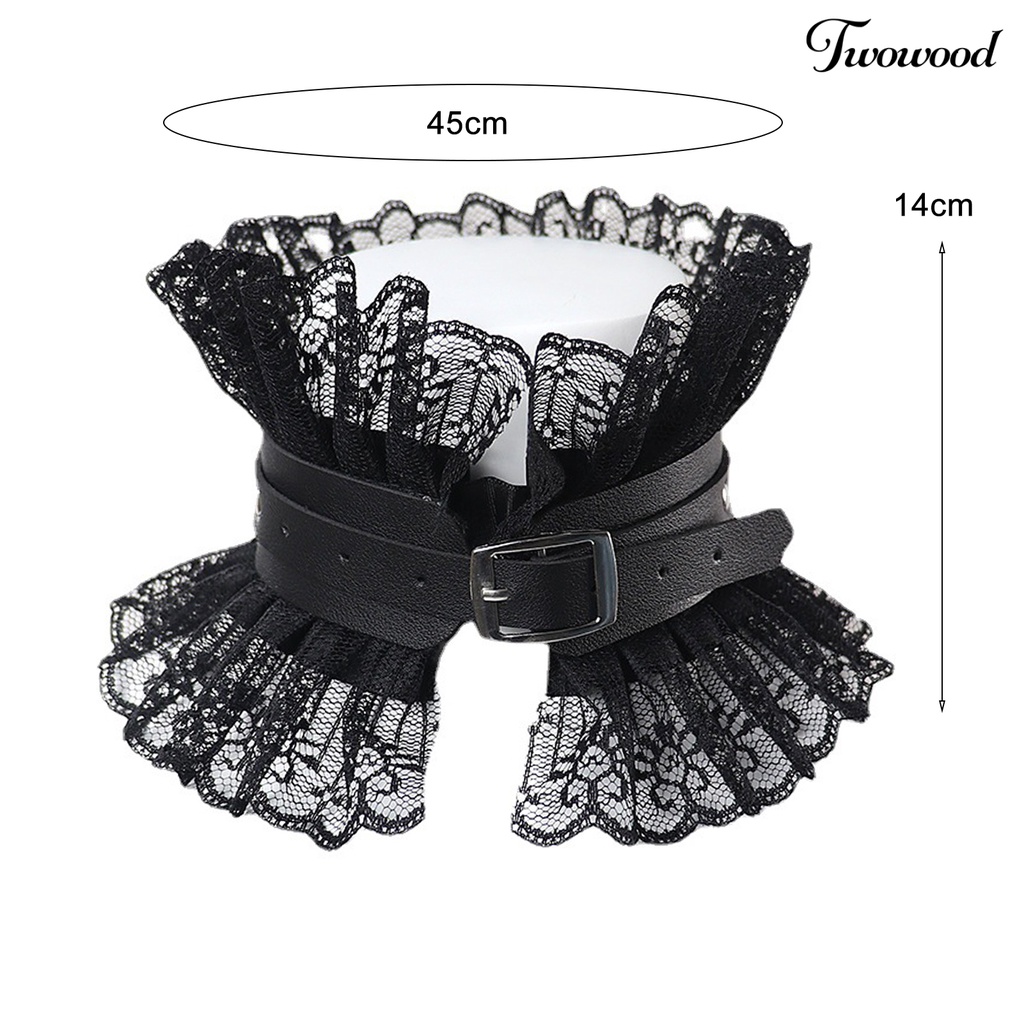 Kalung Choker Bahan Lace Gaya Gothic Untuk Kostum Cosplay