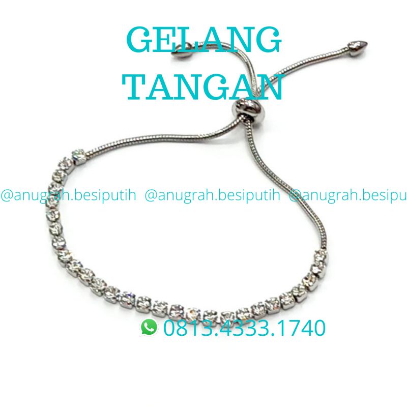Gelang Serut Besi putih Asli