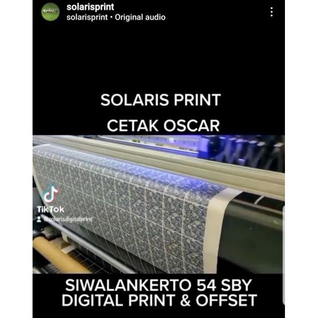 

Print Oscar by UV print FUJI ink