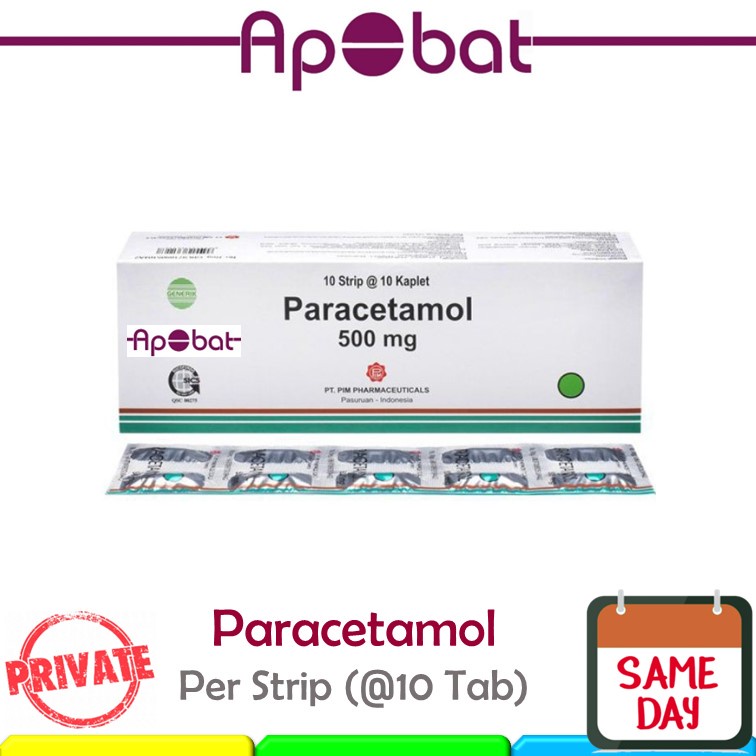- ApObat - Paracetamol STRIP 10 tablet Parasetamol FM First Medipharma PIM Infarmindo