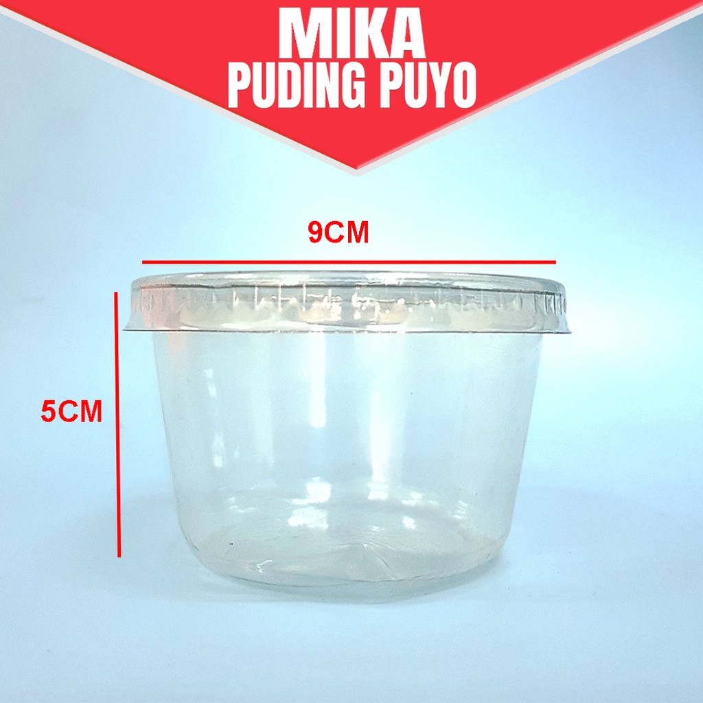 ( ISI 50 PCS )Mika Puding Puyo /Tempat Puding/Cup Puding/Plastik Cup