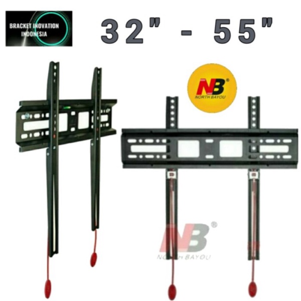 bracket tv breket tv braket tv north bayou 50 55 58 60 65 inch slim - NB 55 INCH Murah