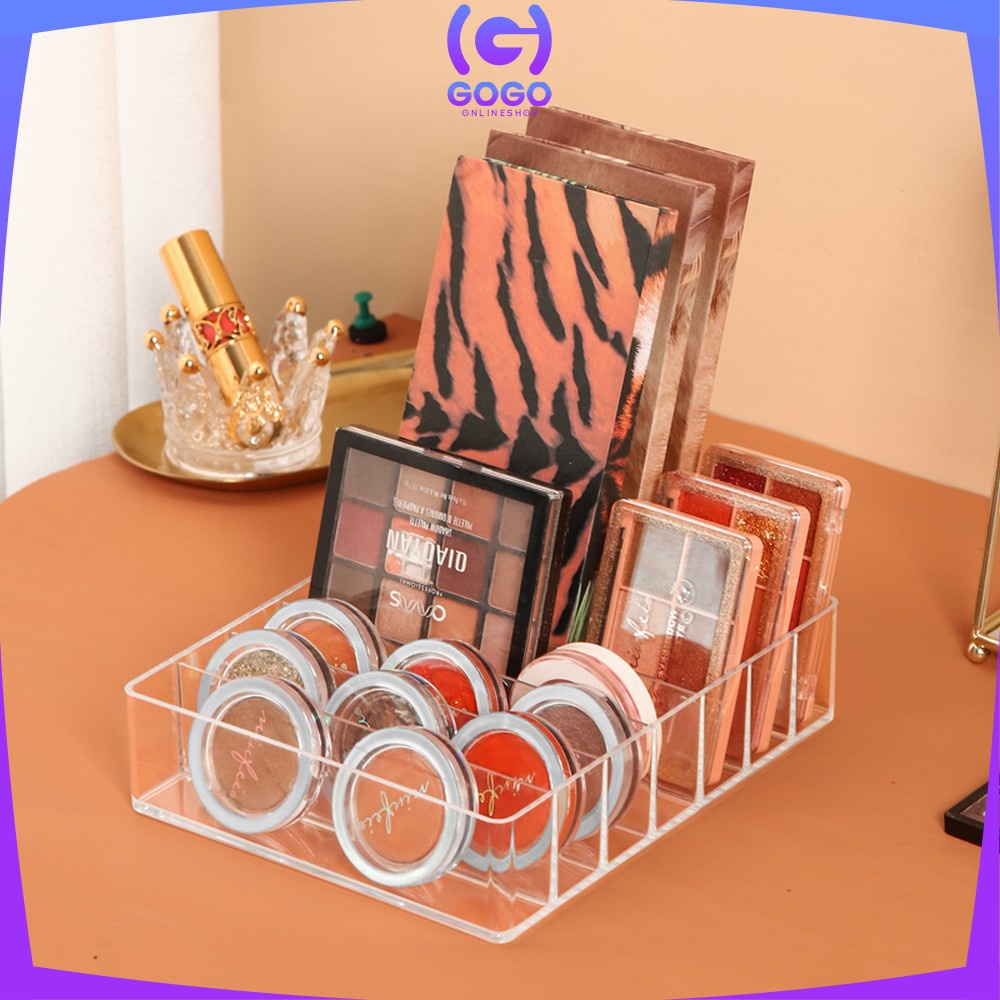 GOGO-K41 K44 Rak Akrilik Kosmetik 7 Grid Cosmetic Organizer / Tempat Penyimpanan Make Up Kosmetik