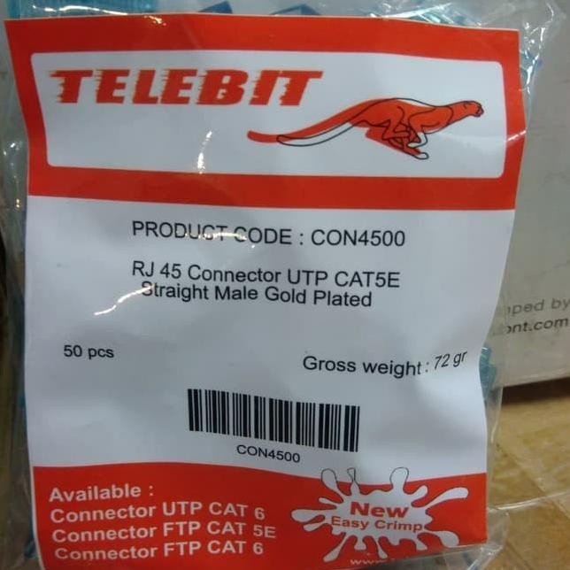 KONEKTOR RJ45 / RJ45 CAT5 / KONEKTOR TELEBIT RJ45