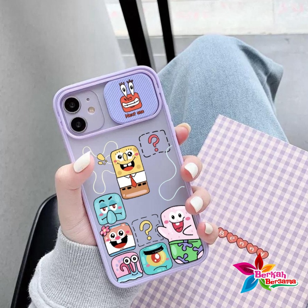 SS120 SOFTCASE SLIDE SPONGEBOB SAMSUNG  A01 A01 CORE A10 M10 A11 M11 J2 CORE J4+ J5 J7 PRIME PRO A02S A03 A03S J2 GRAND PRIME BB7387