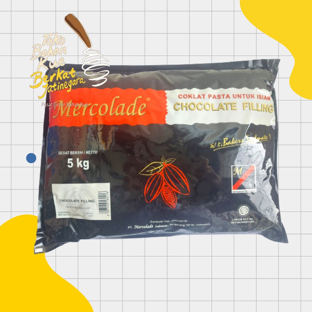 

MERCOLADE CHOCOLATE FILLING 5 KG / COKLAT FILLING MERCOLADE