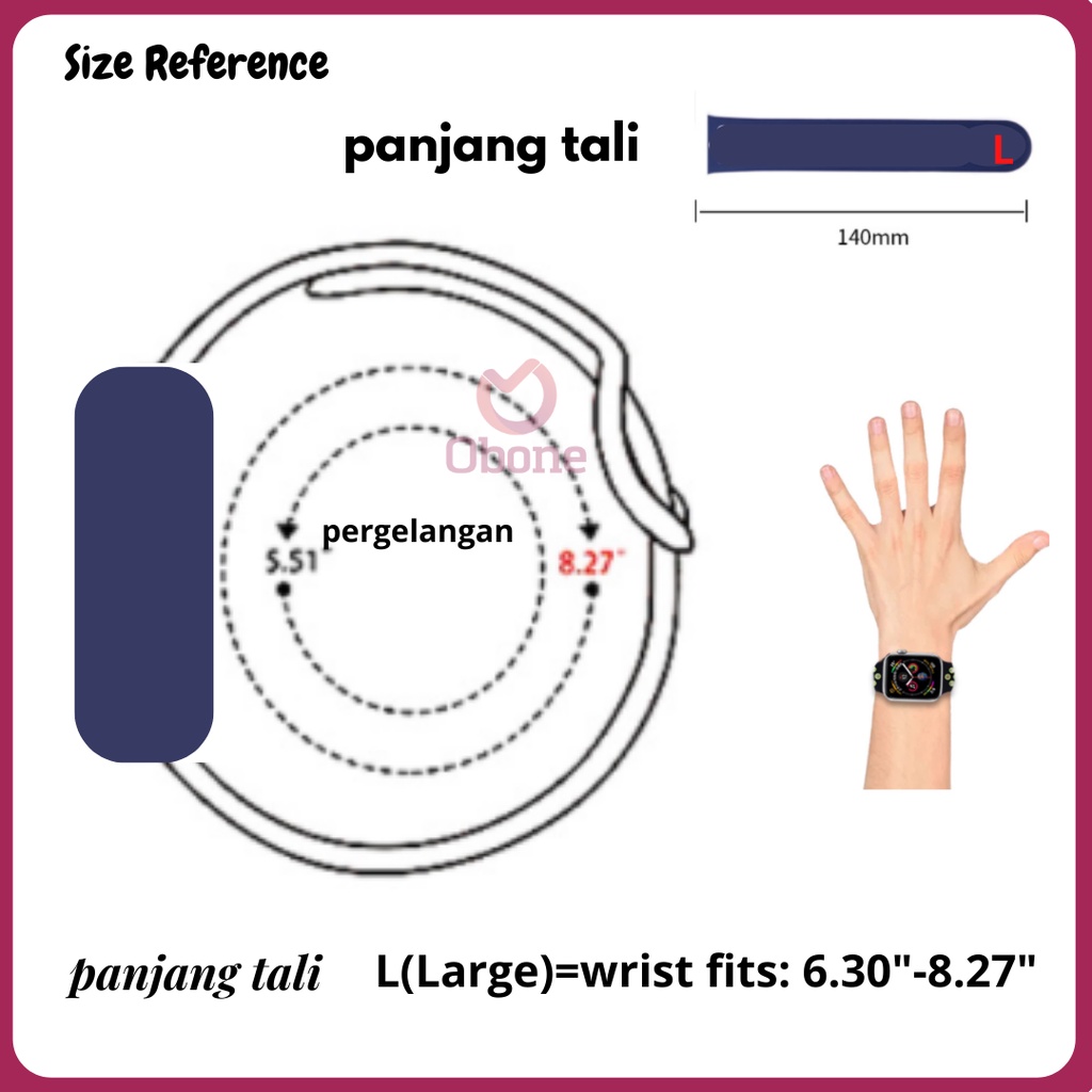 Strap untuk iWatch series 8 7 6 5 4 3 SE 38mm 40mm 41mm 42mm 44mm 45mm soft silicone tali jam tangan smartwatch band