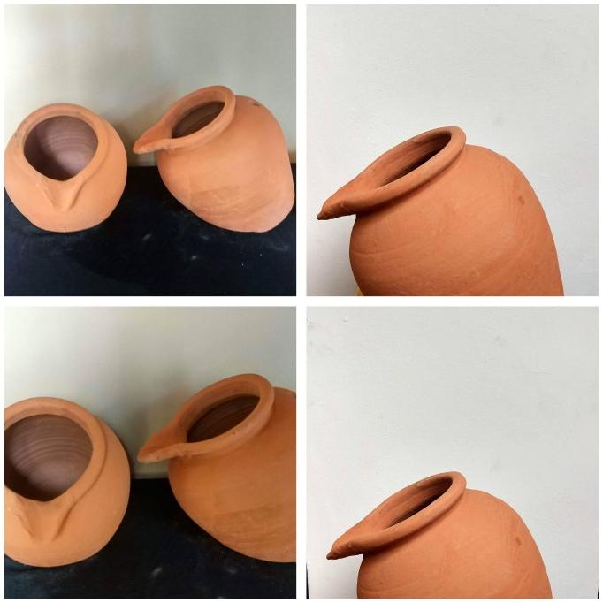 POT PANCURAN AIR TANAH LIAT HIASAN KOLAM IKAN TERAKOTA AIR MANCUR