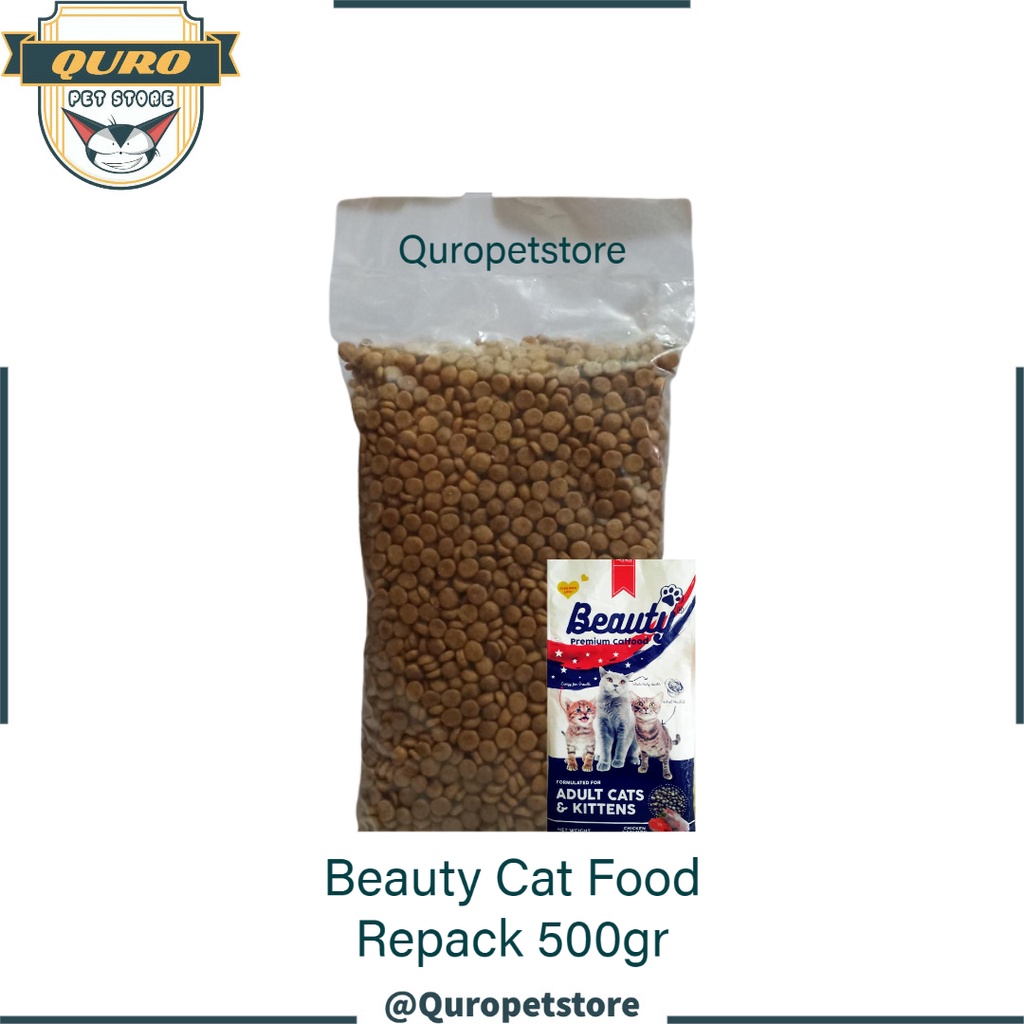 Makanan Kucing Beauty Cat Food Premium Repack 500gr