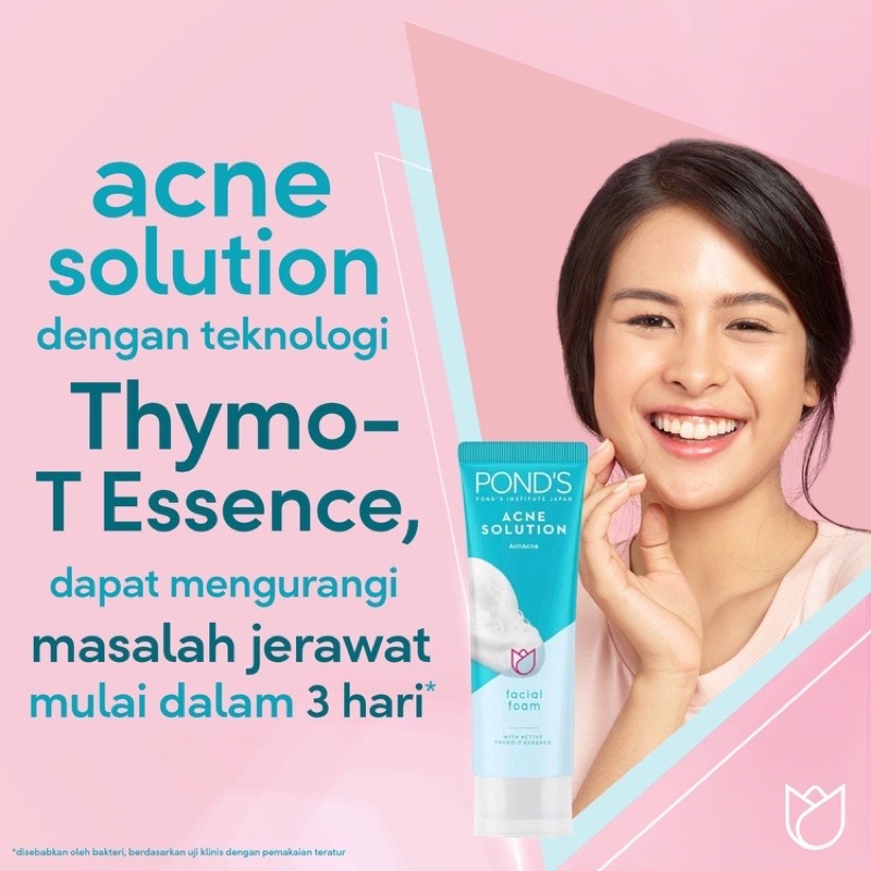 Pond’s Acne Solution Facial Foam 100g - Ponds Sabun Cuci Muka Face Wash 100ml Jerawat