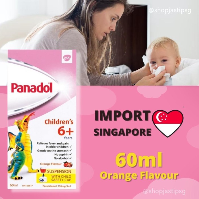 Panadol Singapore for Children 6+ years 60ml Obat Sirup Demam Anak Kid