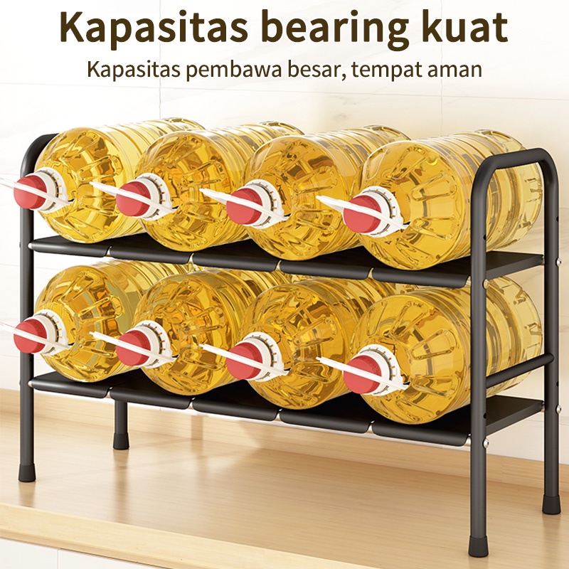 Rak dapur stainless steel yang dapat ditarik di bawah rak panci wastafel rak multifungsi